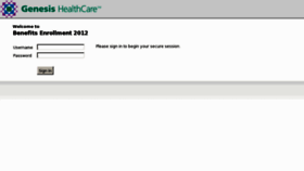 What Benefitsoe.genesishcc.com website looked like in 2014 (10 years ago)