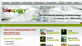 What Biospain2012.org website looked like in 2014 (10 years ago)