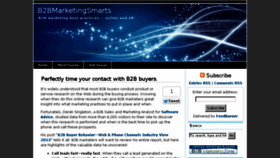 What B2bmarketingsmarts.com website looked like in 2014 (9 years ago)