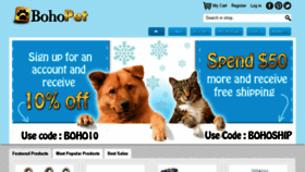 What Bohopet.com website looked like in 2014 (10 years ago)