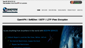 What Bodvpn.com website looked like in 2014 (9 years ago)
