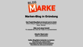 What Blog-marke.de website looked like in 2014 (9 years ago)