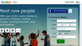 What Badoo.is website looked like in 2014 (9 years ago)