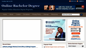 What Bachelordegreeplus.com website looked like in 2014 (9 years ago)