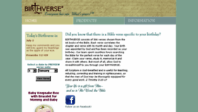 What Birthverse.com website looked like in 2014 (9 years ago)