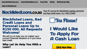 What Blacklistedloans.co.za website looked like in 2014 (9 years ago)