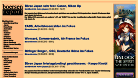 What Boersenreport.de website looked like in 2014 (9 years ago)