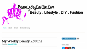 What Beautybycaitlin.com website looked like in 2014 (9 years ago)