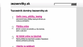 What Bezservitky.sk website looked like in 2014 (9 years ago)