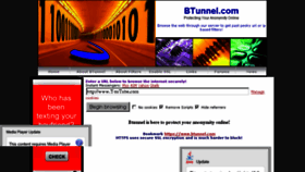 What Btunnel.com website looked like in 2014 (9 years ago)