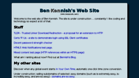 What Bennish.net website looked like in 2014 (9 years ago)