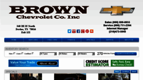 What Brownchevrolet.com website looked like in 2014 (9 years ago)