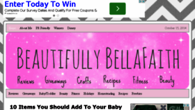 What Beautifullybellafaith.com website looked like in 2014 (9 years ago)