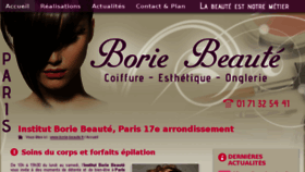 What Borie-beaute.fr website looked like in 2014 (9 years ago)