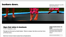 What Bunkersdown.com website looked like in 2014 (9 years ago)