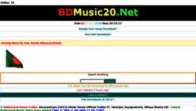 What Bdmusic20.net website looked like in 2014 (9 years ago)