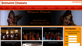 What Bollywooddhamaka.com.au website looked like in 2015 (9 years ago)