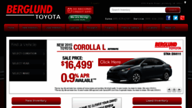 What Berglundtoyota.com website looked like in 2015 (9 years ago)