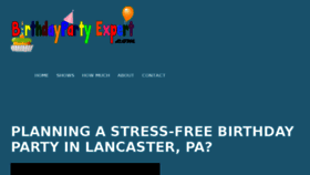 What Birthdaypartyexpert.com website looked like in 2015 (9 years ago)