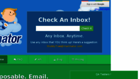 What Binkmail.com website looked like in 2015 (9 years ago)