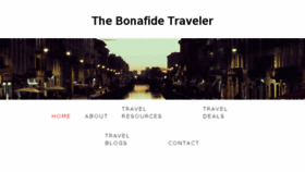 What Bonafidetraveler.com website looked like in 2015 (9 years ago)