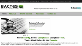 What Bactes.com website looked like in 2015 (9 years ago)