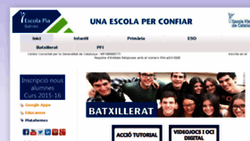 What Balmes.escolapia.cat website looked like in 2015 (9 years ago)