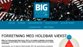 What Bigfuture.dk website looked like in 2015 (9 years ago)