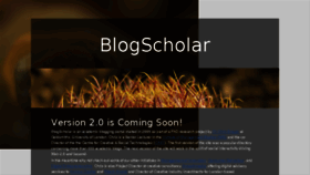 What Blogscholar.com website looked like in 2015 (9 years ago)