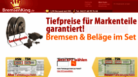 What Bremsenking.de website looked like in 2015 (9 years ago)