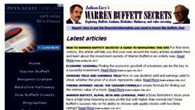 What Buffettsecrets.com website looked like in 2015 (9 years ago)