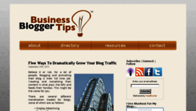What Businessbloggertips.com website looked like in 2015 (9 years ago)