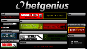 What Bettinggenius.net website looked like in 2015 (9 years ago)