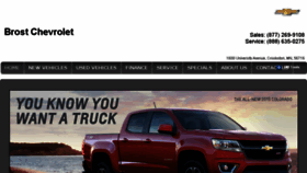 What Brostchevrolet.com website looked like in 2015 (9 years ago)