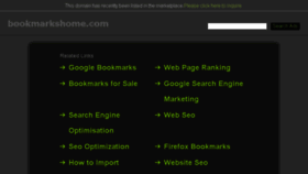 What Bookmarkshome.com website looked like in 2015 (8 years ago)