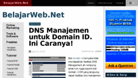 What Belajarweb.net website looked like in 2015 (8 years ago)