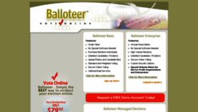 What Balloteer.com website looked like in 2015 (8 years ago)