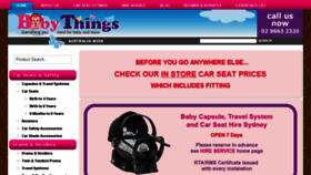 What Babythings.com.au website looked like in 2015 (8 years ago)
