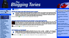 What Bloggingtories.ca website looked like in 2015 (8 years ago)