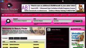 What Beautyfinder.co.uk website looked like in 2015 (8 years ago)