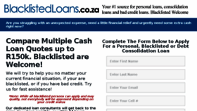 What Blacklistedloans.co.za website looked like in 2015 (8 years ago)