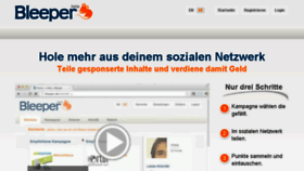 What Bleeper.de website looked like in 2015 (8 years ago)