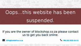 What Blockshop.co.za website looked like in 2015 (8 years ago)