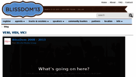What Blissdomconference.com website looked like in 2015 (8 years ago)