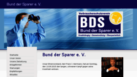 What Bund-der-sparer.de website looked like in 2015 (8 years ago)