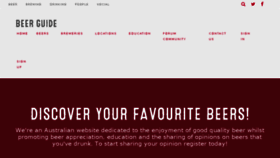 What Beerguide.com.au website looked like in 2015 (8 years ago)