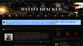 What Battletracker.com website looked like in 2015 (8 years ago)