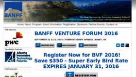 What Banffventureforum.com website looked like in 2016 (8 years ago)
