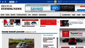 What Bentoneveningnews.com website looked like in 2016 (8 years ago)