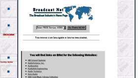 What Broadcast.net website looked like in 2016 (8 years ago)